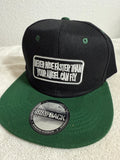 VINTAGE SNAP-BACK FLAT BILL 6PGRN/BLK