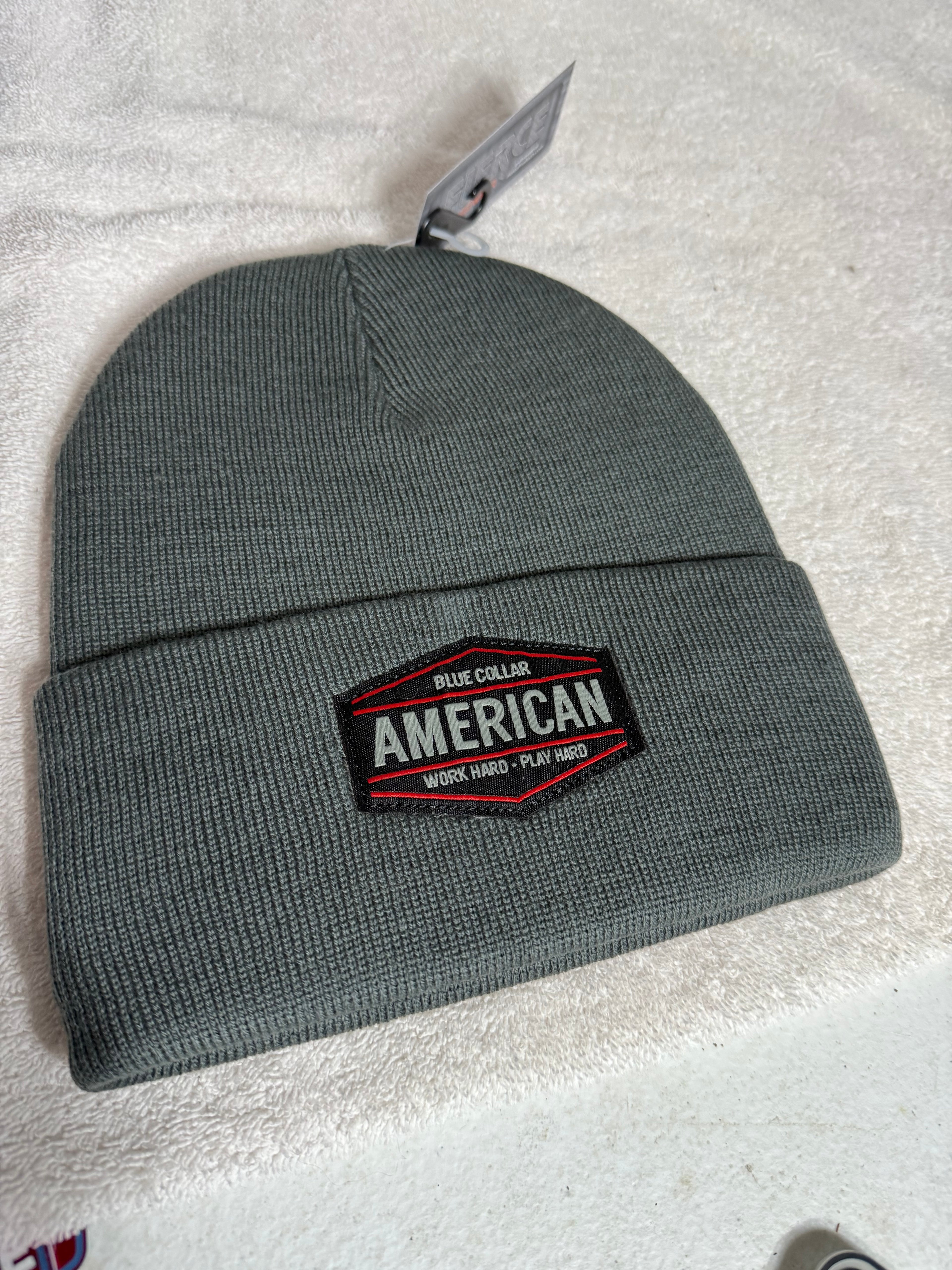 FIERCE PREMIUM KNITTED BEANIE GRY/AM
